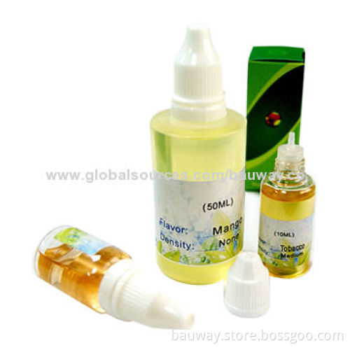 E-juice for Electronic Cigarettes, 10/20/30/50/500mL Sizes, Different Strength/OEM Services Provided
